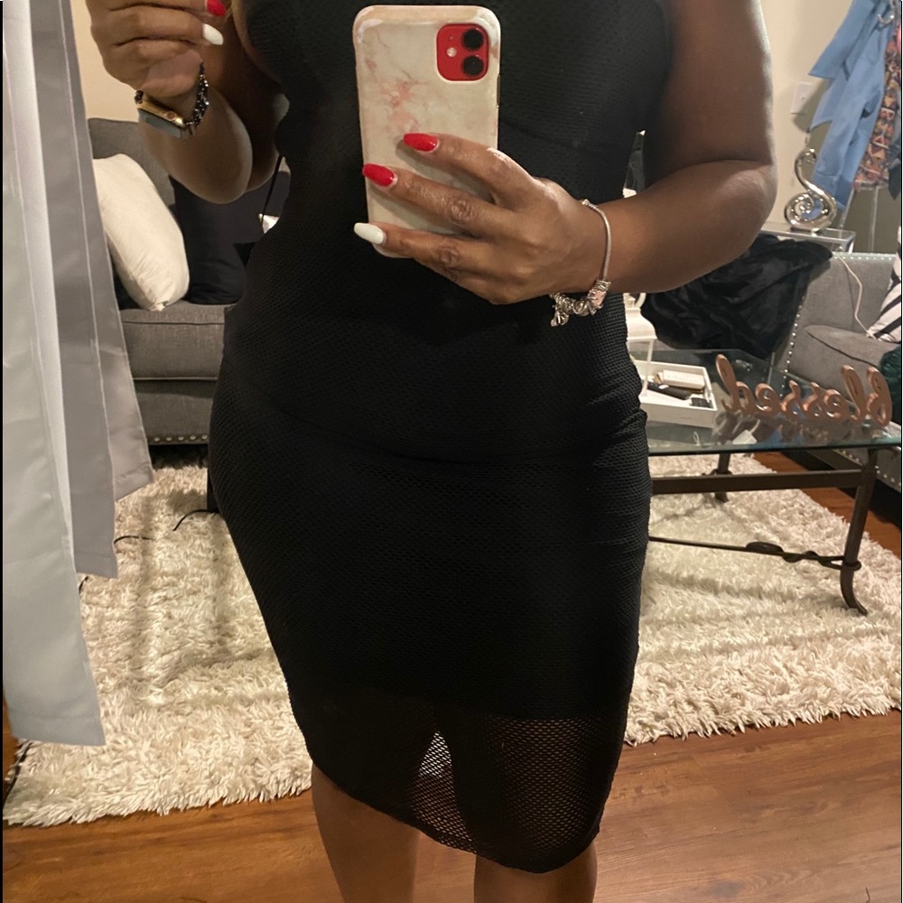 Black Mesh Dress